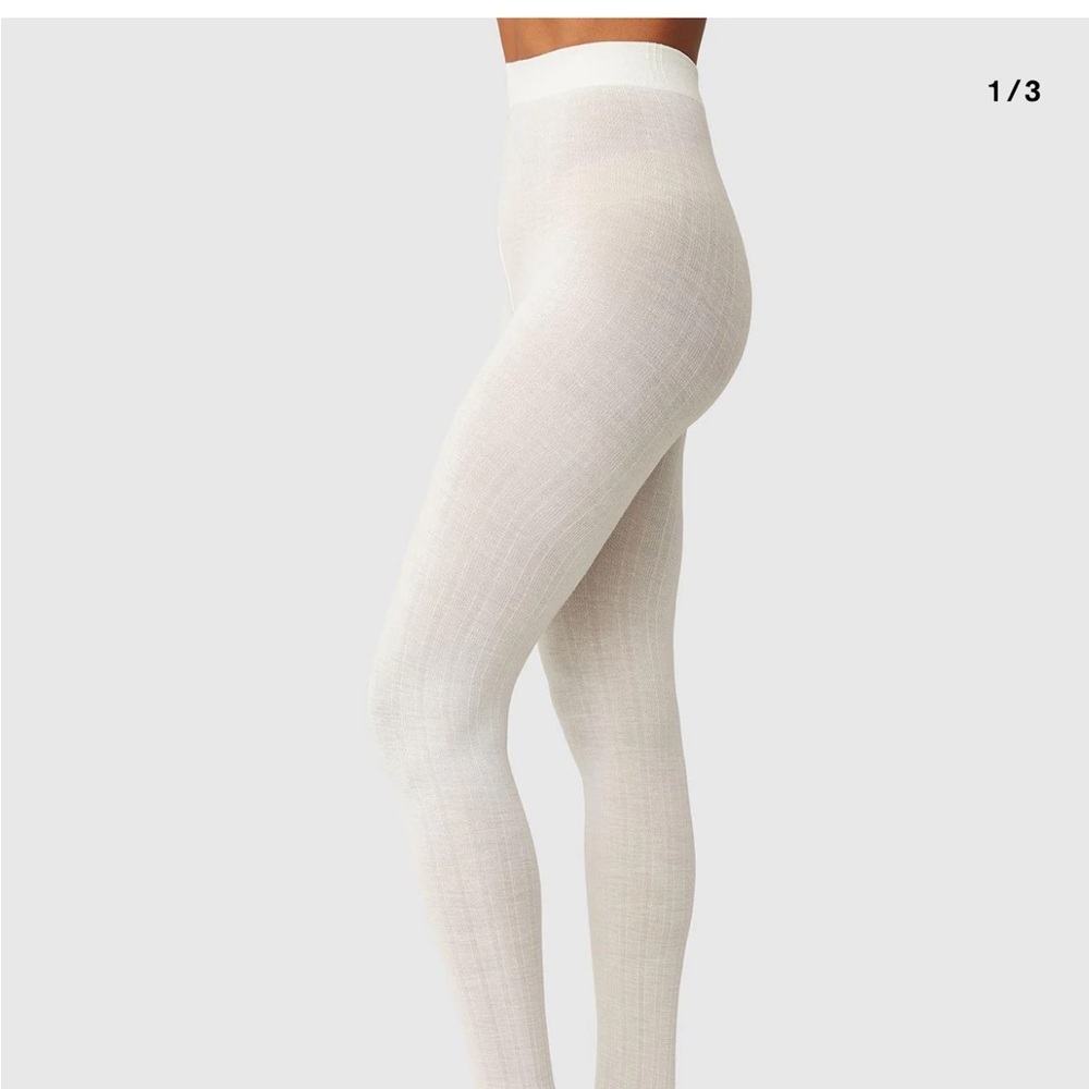 NEW NEVER OPENED - Swedish Stockings - FREJA RIBBED WOOL TIGHTS - size large